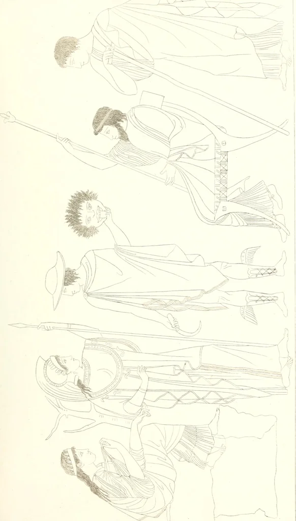 An illustration from Pitture di vasi fittili, esibite dal cav. F. Inghirami per servire di studio alla mitologia ed all storia degli antichi popoli, 1838, leaf 290