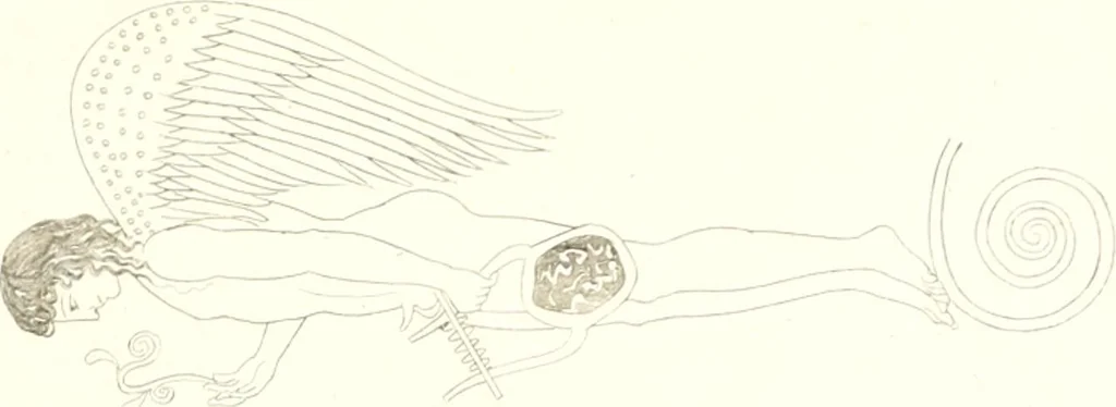 An illustration from Pitture di vasi fittili, esibite dal cav. F. Inghirami per servire di studio alla mitologia ed all storia degli antichi popoli, 1838, leaf 296