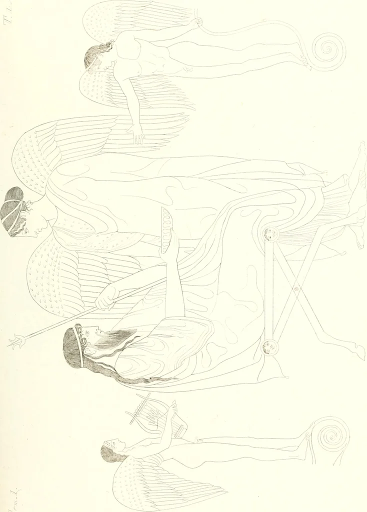 An illustration from Pitture di vasi fittili, esibite dal cav. F. Inghirami per servire di studio alla mitologia ed all storia degli antichi popoli, 1838, leaf 298