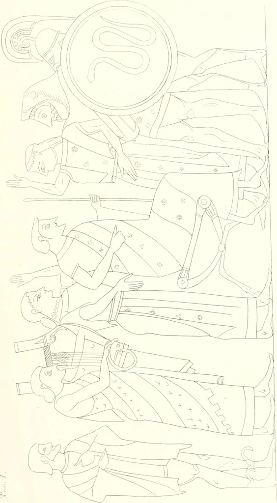 An illustration from Pitture di vasi fittili, esibite dal cav. F. Inghirami per servire di studio alla mitologia ed all storia degli antichi popoli, 1838, leaf 302