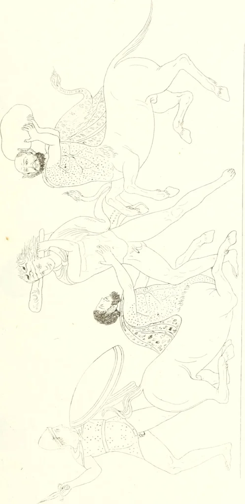 An illustration from Pitture di vasi fittili, esibite dal cav. F. Inghirami per servire di studio alla mitologia ed all storia degli antichi popoli, 1838, leaf 308