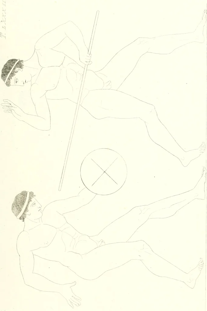 An illustration from Pitture di vasi fittili, esibite dal cav. F. Inghirami per servire di studio alla mitologia ed all storia degli antichi popoli, 1838, leaf 314