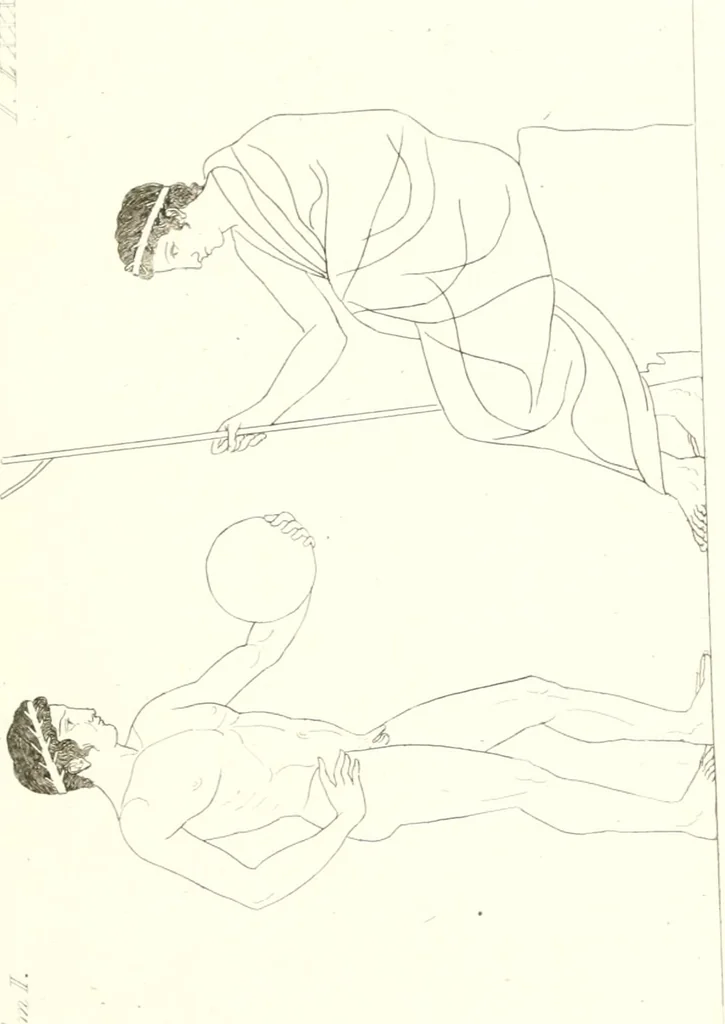An illustration from Pitture di vasi fittili, esibite dal cav. F. Inghirami per servire di studio alla mitologia ed all storia degli antichi popoli, 1838, leaf 320
