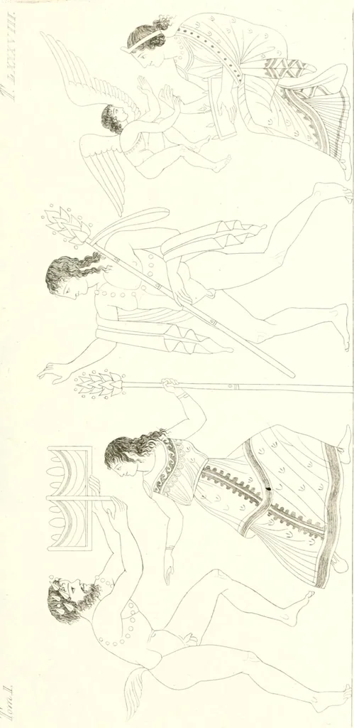 An illustration from Pitture di vasi fittili, esibite dal cav. F. Inghirami per servire di studio alla mitologia ed all storia degli antichi popoli, 1838, leaf 326