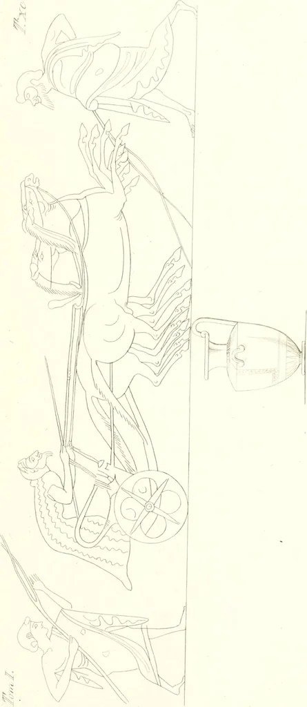 An illustration from Pitture di vasi fittili, esibite dal cav. F. Inghirami per servire di studio alla mitologia ed all storia degli antichi popoli, 1838, leaf 330