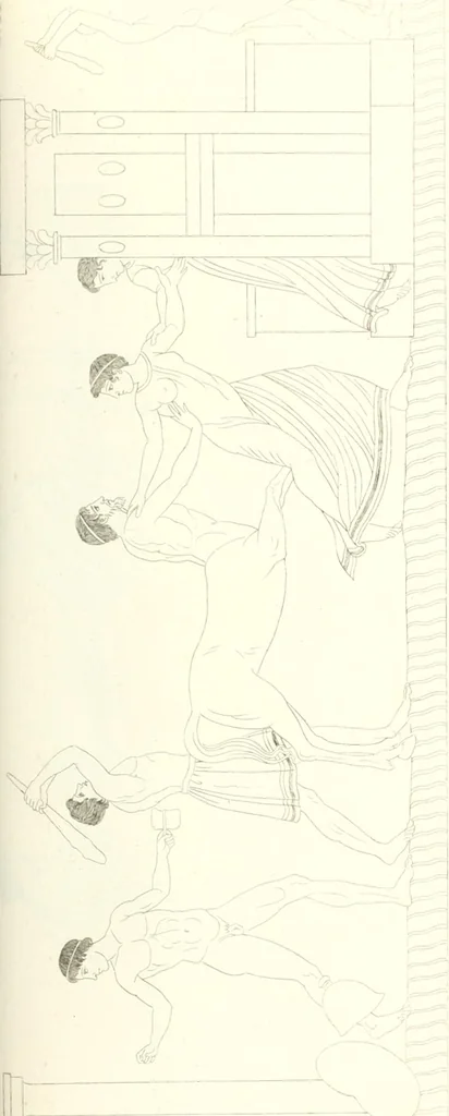An illustration from Pitture di vasi fittili, esibite dal cav. F. Inghirami per servire di studio alla mitologia ed all storia degli antichi popoli, 1838, leaf 336