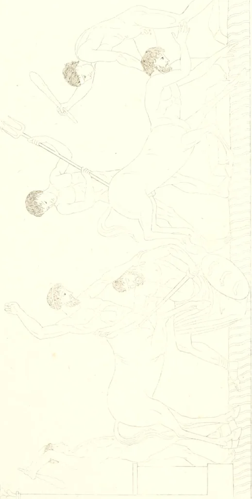 An illustration from Pitture di vasi fittili, esibite dal cav. F. Inghirami per servire di studio alla mitologia ed all storia degli antichi popoli, 1838, leaf 336