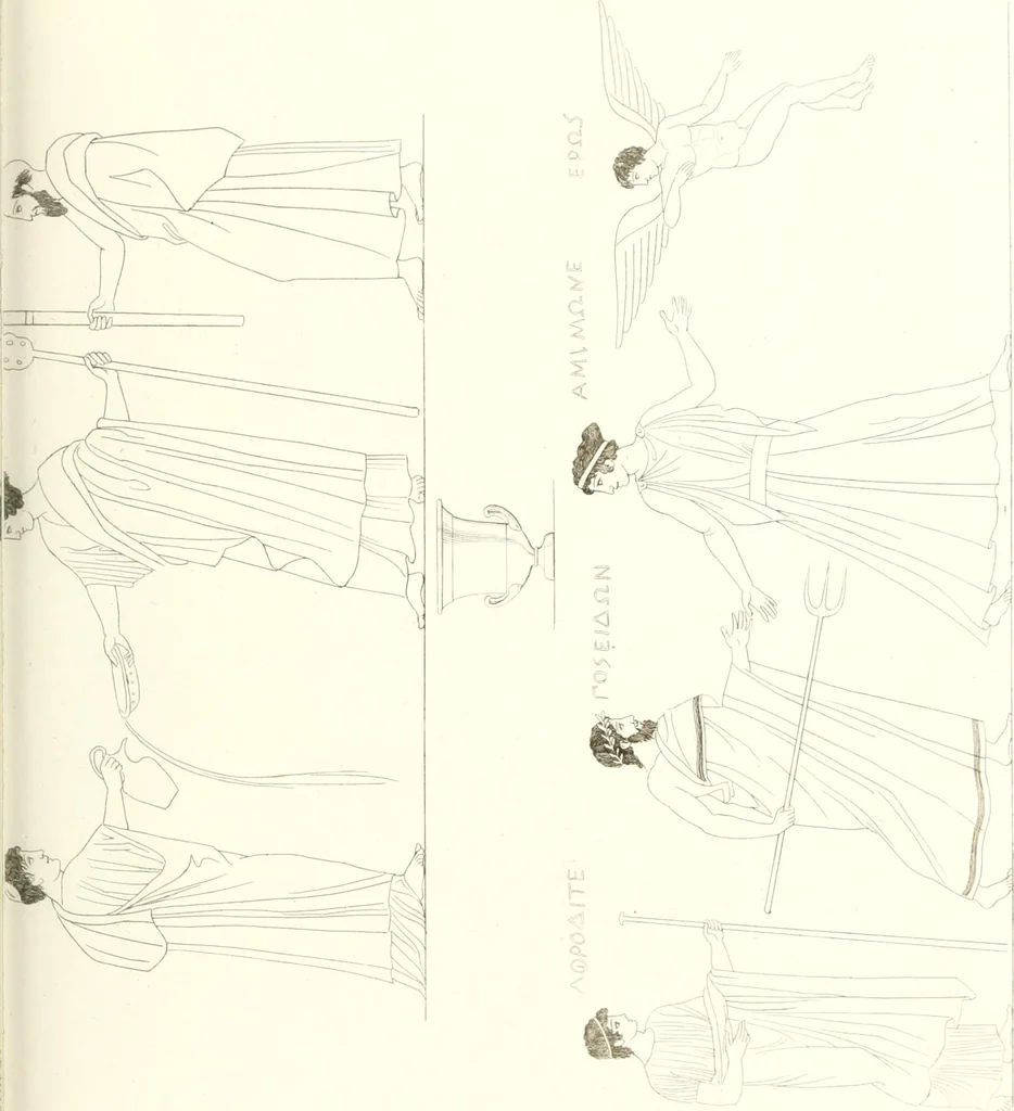An illustration from Pitture di vasi fittili, esibite dal cav. F. Inghirami per servire di studio alla mitologia ed all storia degli antichi popoli, 1838, leaf 338