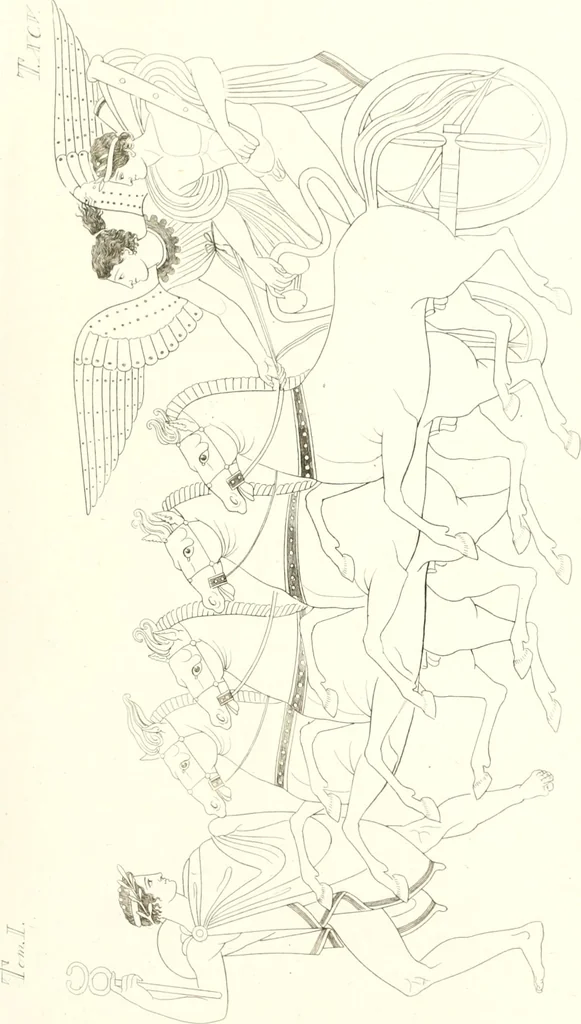 An illustration from Pitture di vasi fittili, esibite dal cav. F. Inghirami per servire di studio alla mitologia ed all storia degli antichi popoli, 1838, leaf 340