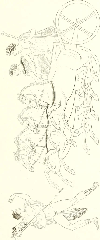 An illustration from Pitture di vasi fittili, esibite dal cav. F. Inghirami per servire di studio alla mitologia ed all storia degli antichi popoli, 1838, leaf 342