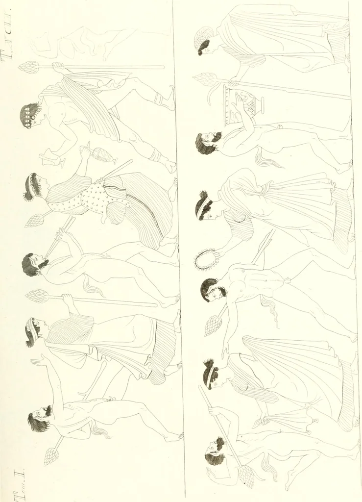 An illustration from Pitture di vasi fittili, esibite dal cav. F. Inghirami per servire di studio alla mitologia ed all storia degli antichi popoli, 1838, leaf 348