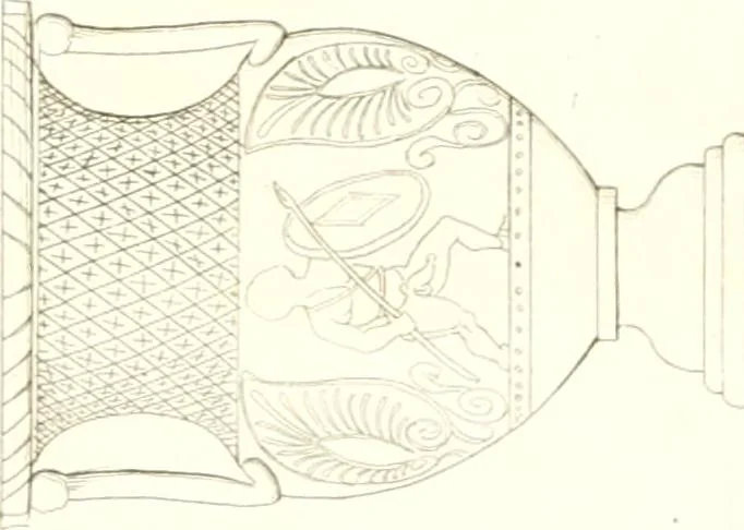 An illustration from Pitture di vasi fittili, esibite dal cav. F. Inghirami per servire di studio alla mitologia ed all storia degli antichi popoli, 1838, leaf 350