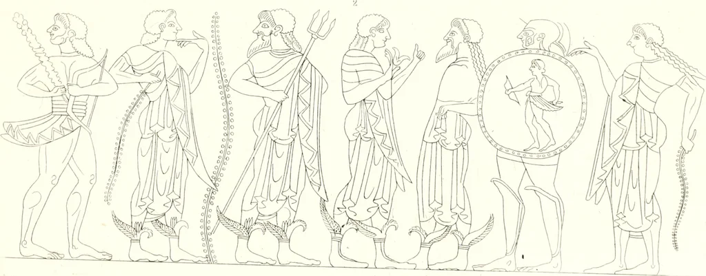 An illustration from Pitture di vasi fittili, esibite dal cav. F. Inghirami per servire di studio alla mitologia ed all storia degli antichi popoli, 1838, leaf 508