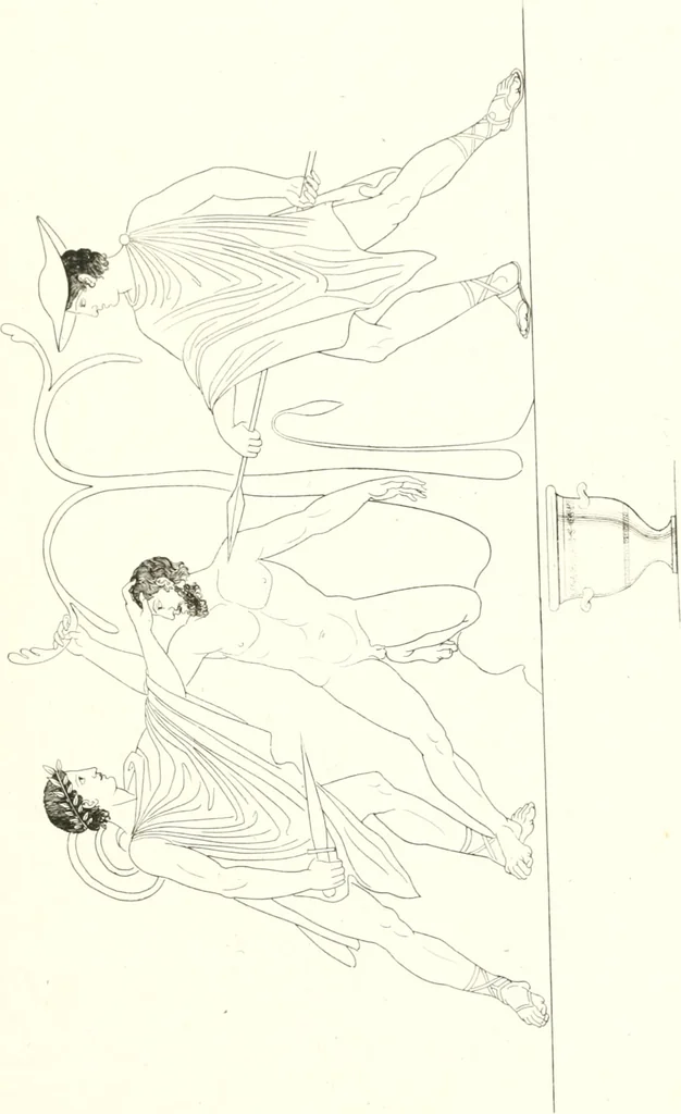 An illustration from Pitture di vasi fittili, esibite dal cav. F. Inghirami per servire di studio alla mitologia ed all storia degli antichi popoli, 1838, leaf 512