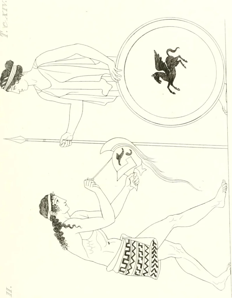 An illustration from Pitture di vasi fittili, esibite dal cav. F. Inghirami per servire di studio alla mitologia ed all storia degli antichi popoli, 1838, leaf 518