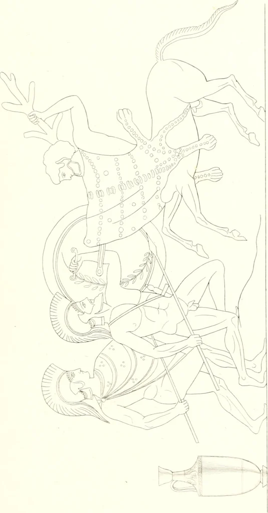 An illustration from Pitture di vasi fittili, esibite dal cav. F. Inghirami per servire di studio alla mitologia ed all storia degli antichi popoli, 1838, leaf 520