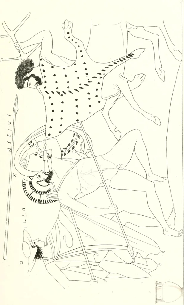 An illustration from Pitture di vasi fittili, esibite dal cav. F. Inghirami per servire di studio alla mitologia ed all storia degli antichi popoli, 1838, leaf 522