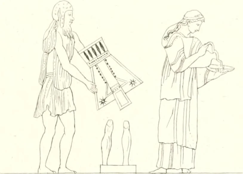 An illustration from Pitture di vasi fittili, esibite dal cav. F. Inghirami per servire di studio alla mitologia ed all storia degli antichi popoli, 1838, leaf 524