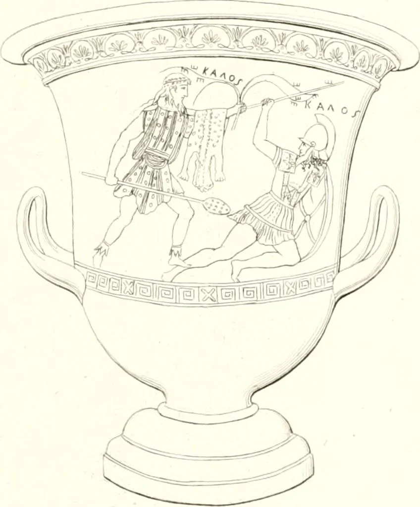An illustration from Pitture di vasi fittili, esibite dal cav. F. Inghirami per servire di studio alla mitologia ed all storia degli antichi popoli, 1838, leaf 524