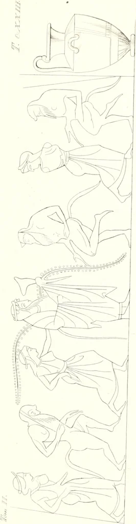 An illustration from Pitture di vasi fittili, esibite dal cav. F. Inghirami per servire di studio alla mitologia ed all storia degli antichi popoli, 1838, leaf 536
