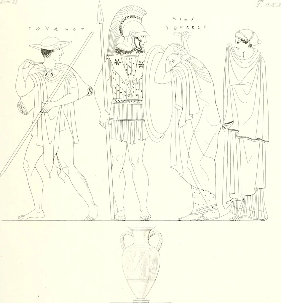 An illustration from Pitture di vasi fittili, esibite dal cav. F. Inghirami per servire di studio alla mitologia ed all storia degli antichi popoli, 1838, leaf 540