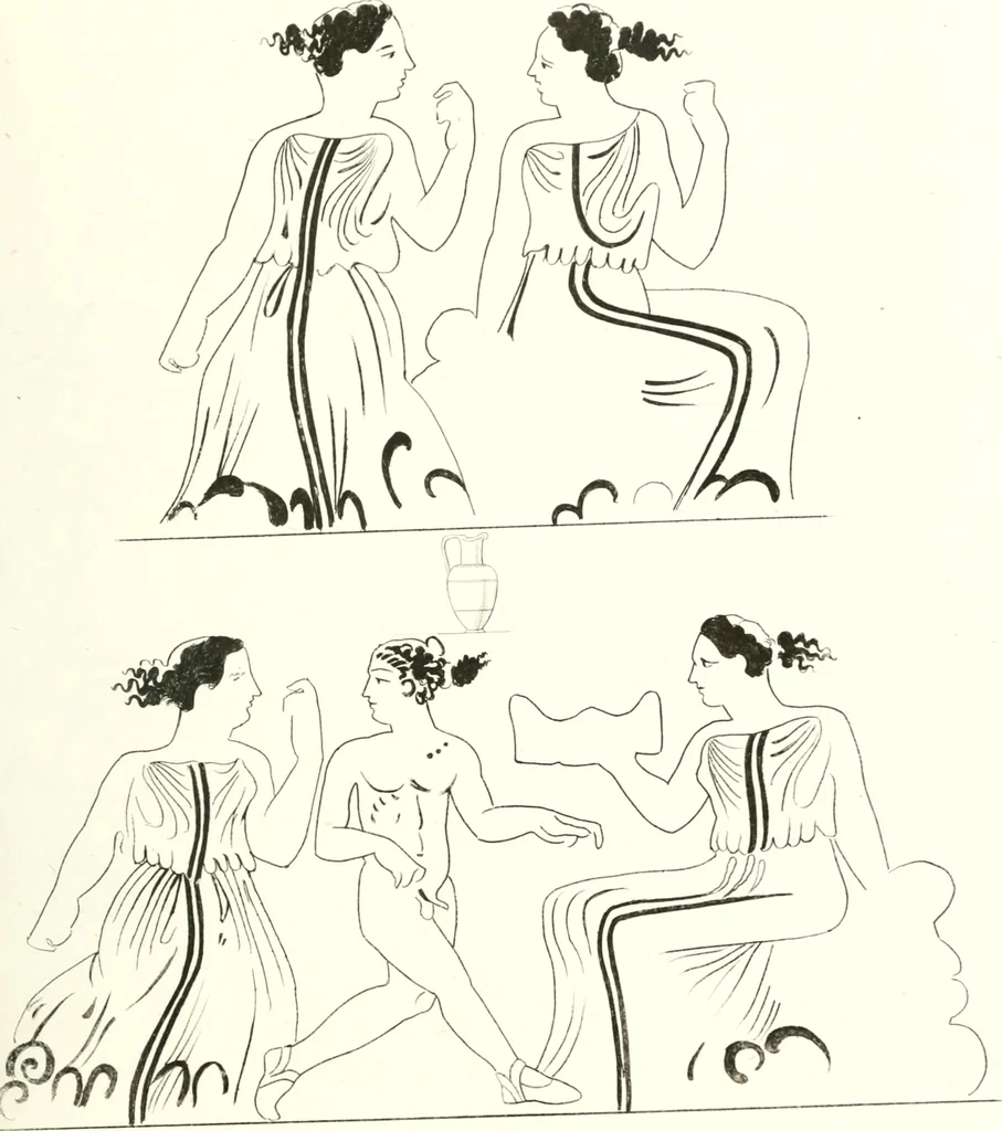 An illustration from Pitture di vasi fittili, esibite dal cav. F. Inghirami per servire di studio alla mitologia ed all storia degli antichi popoli, 1838, leaf 544