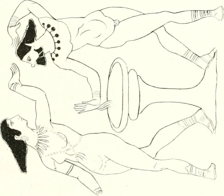 An illustration from Pitture di vasi fittili, esibite dal cav. F. Inghirami per servire di studio alla mitologia ed all storia degli antichi popoli, 1838, leaf 550