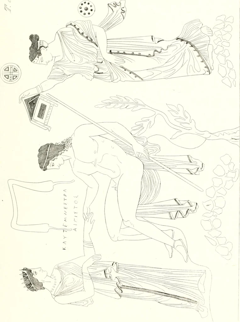 An illustration from Pitture di vasi fittili, esibite dal cav. F. Inghirami per servire di studio alla mitologia ed all storia degli antichi popoli, 1838, leaf 564