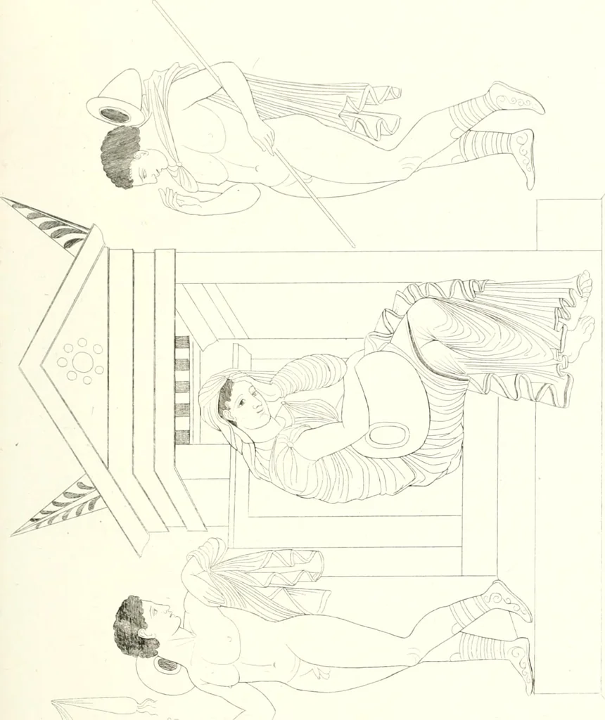 An illustration from Pitture di vasi fittili, esibite dal cav. F. Inghirami per servire di studio alla mitologia ed all storia degli antichi popoli, 1838, leaf 566