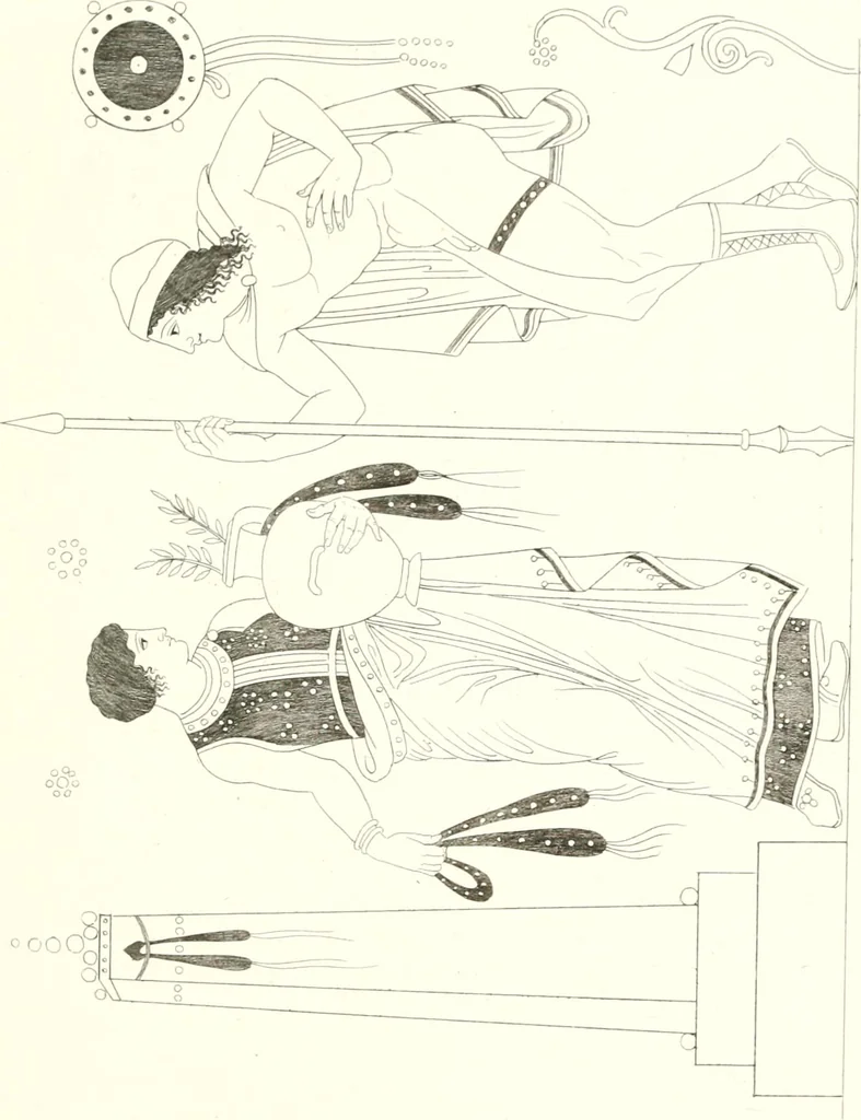 An illustration from Pitture di vasi fittili, esibite dal cav. F. Inghirami per servire di studio alla mitologia ed all storia degli antichi popoli, 1838, leaf 570