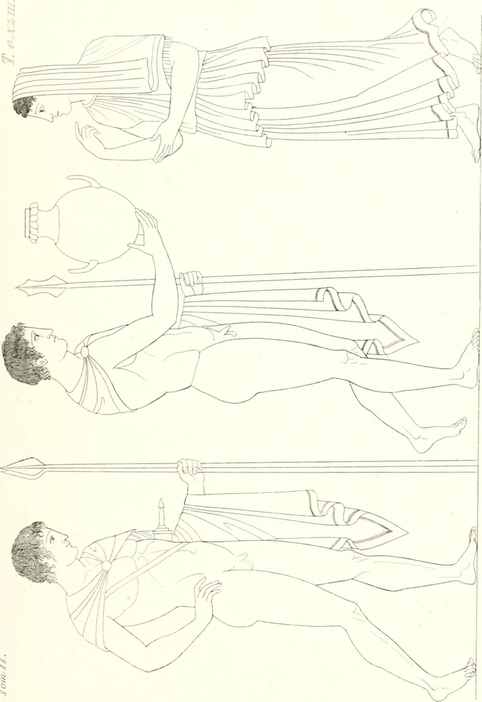 An illustration from Pitture di vasi fittili, esibite dal cav. F. Inghirami per servire di studio alla mitologia ed all storia degli antichi popoli, 1838, leaf 574