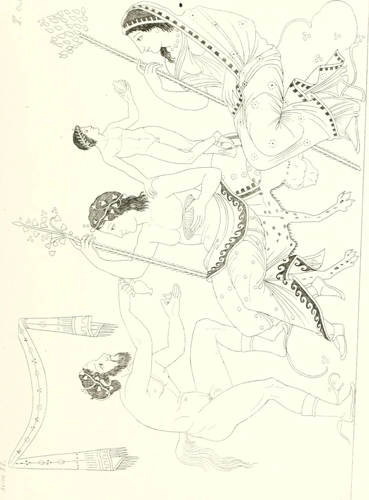 An illustration from Pitture di vasi fittili, esibite dal cav. F. Inghirami per servire di studio alla mitologia ed all storia degli antichi popoli, 1838, leaf 576