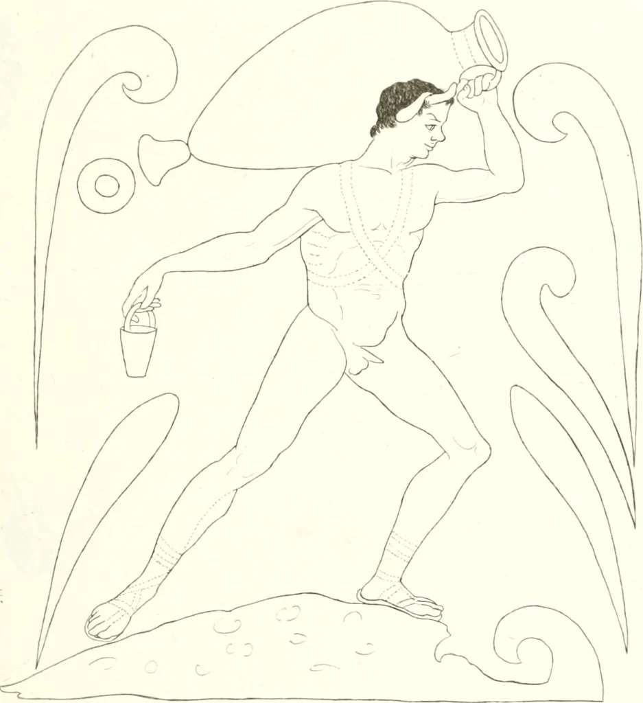 An illustration from Pitture di vasi fittili, esibite dal cav. F. Inghirami per servire di studio alla mitologia ed all storia degli antichi popoli, 1838, leaf 578