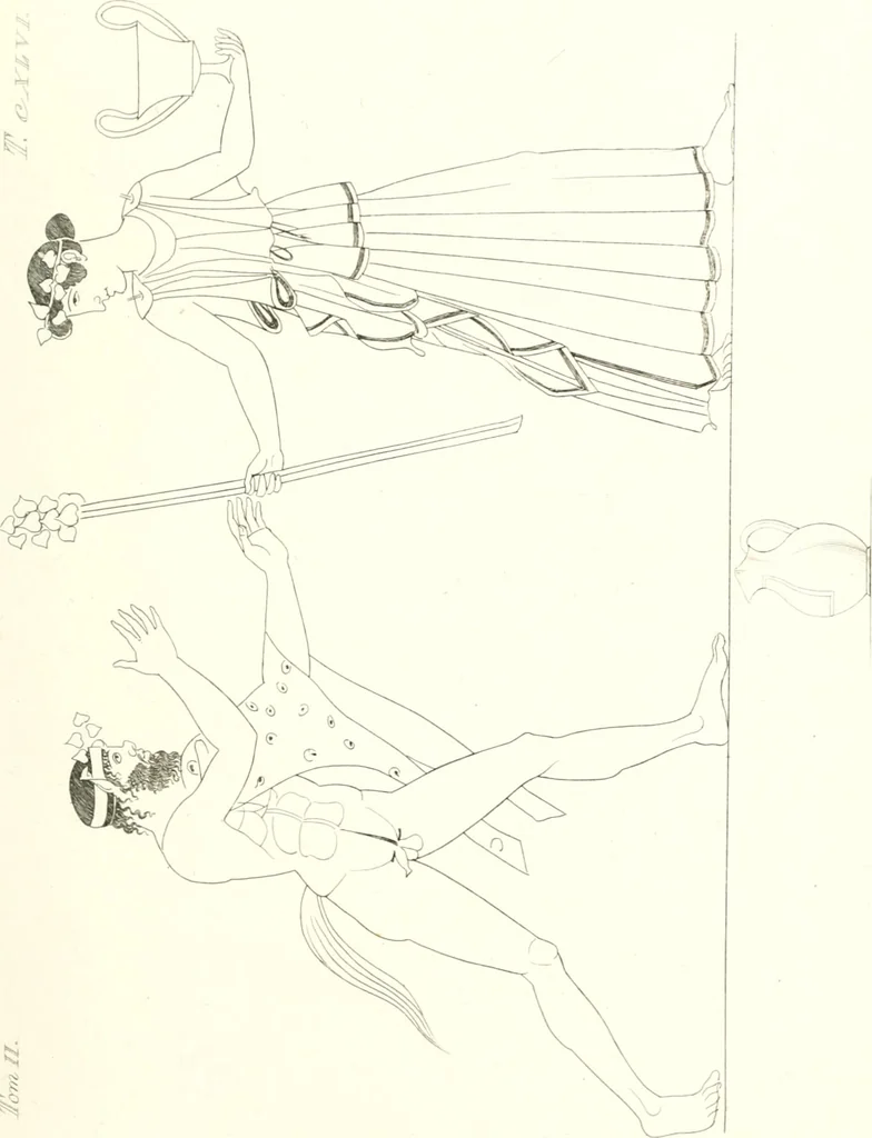 An illustration from Pitture di vasi fittili, esibite dal cav. F. Inghirami per servire di studio alla mitologia ed all storia degli antichi popoli, 1838, leaf 580