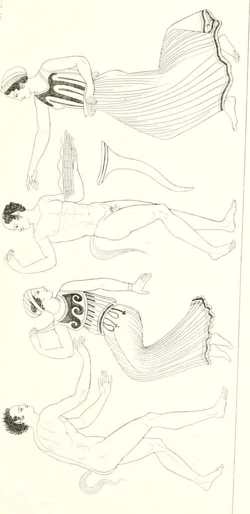 An illustration from Pitture di vasi fittili, esibite dal cav. F. Inghirami per servire di studio alla mitologia ed all storia degli antichi popoli, 1838, leaf 582