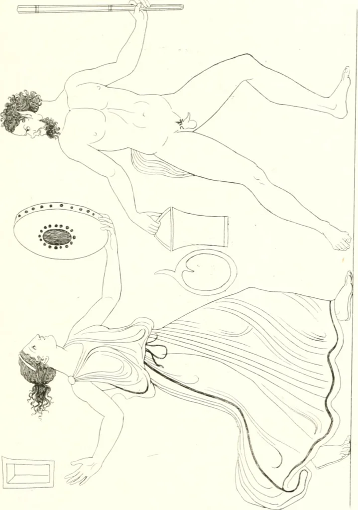 An illustration from Pitture di vasi fittili, esibite dal cav. F. Inghirami per servire di studio alla mitologia ed all storia degli antichi popoli, 1838, leaf 584