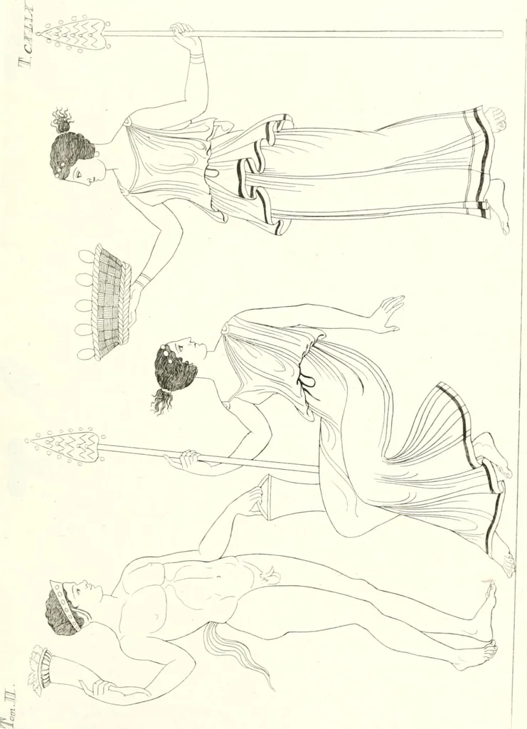 An illustration from Pitture di vasi fittili, esibite dal cav. F. Inghirami per servire di studio alla mitologia ed all storia degli antichi popoli, 1838, leaf 586