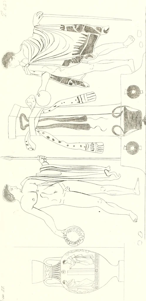 An illustration from Pitture di vasi fittili, esibite dal cav. F. Inghirami per servire di studio alla mitologia ed all storia degli antichi popoli, 1838, leaf 598