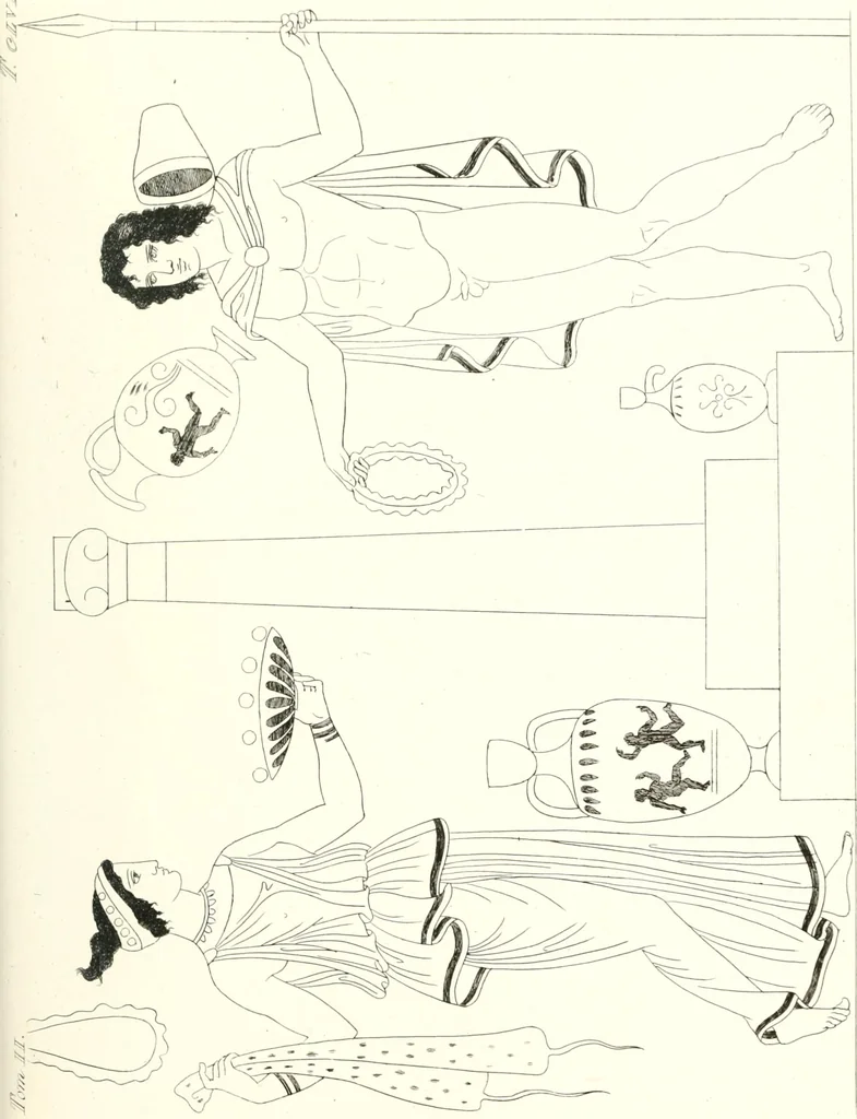 An illustration from Pitture di vasi fittili, esibite dal cav. F. Inghirami per servire di studio alla mitologia ed all storia degli antichi popoli, 1838, leaf 600