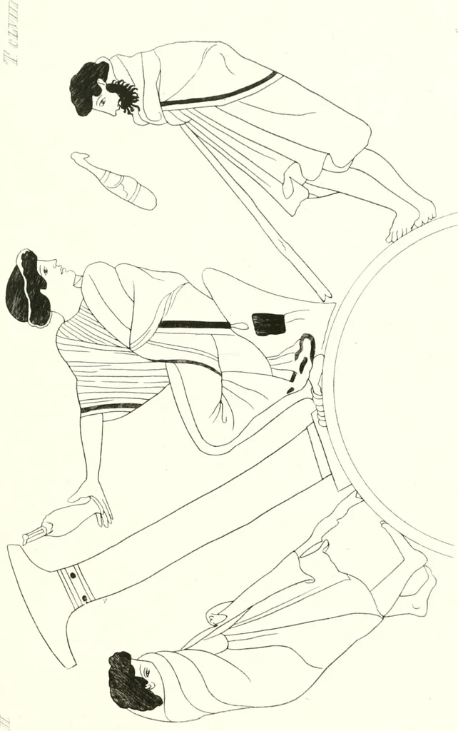 An illustration from Pitture di vasi fittili, esibite dal cav. F. Inghirami per servire di studio alla mitologia ed all storia degli antichi popoli, 1838, leaf 604