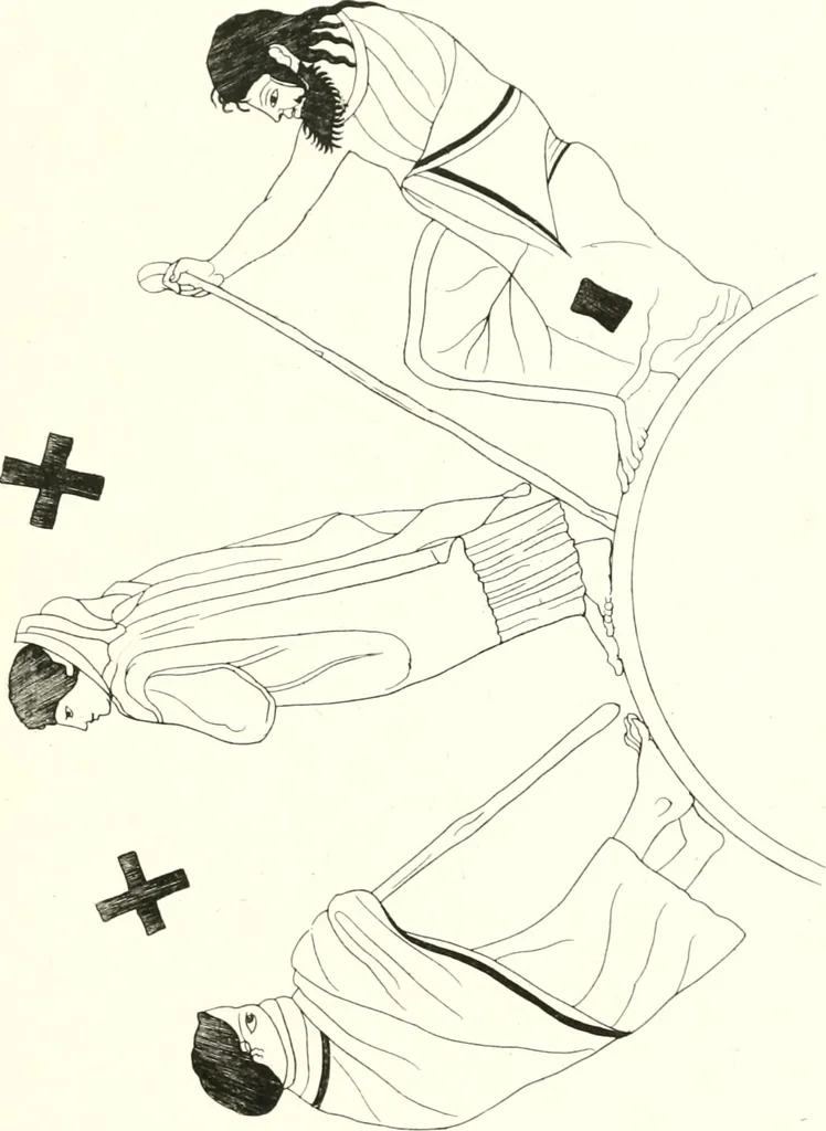 An illustration from Pitture di vasi fittili, esibite dal cav. F. Inghirami per servire di studio alla mitologia ed all storia degli antichi popoli, 1838, leaf 606
