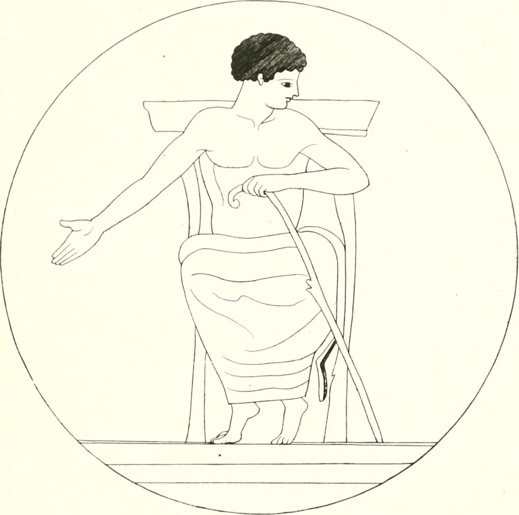 An illustration from Pitture di vasi fittili, esibite dal cav. F. Inghirami per servire di studio alla mitologia ed all storia degli antichi popoli, 1838, leaf 608