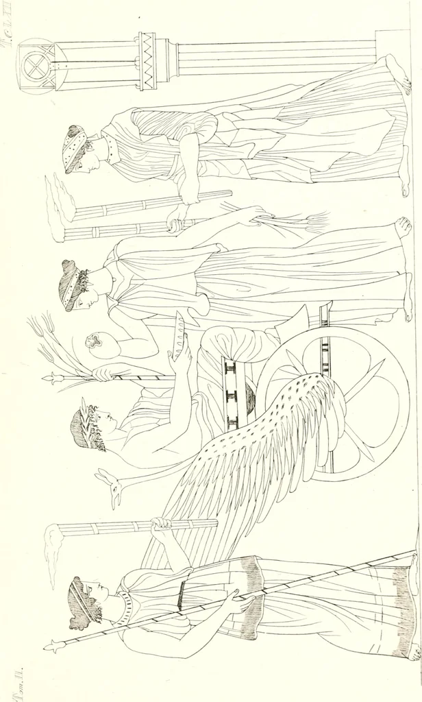 An illustration from Pitture di vasi fittili, esibite dal cav. F. Inghirami per servire di studio alla mitologia ed all storia degli antichi popoli, 1838, leaf 612