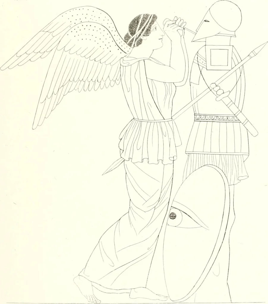 An illustration from Pitture di vasi fittili, esibite dal cav. F. Inghirami per servire di studio alla mitologia ed all storia degli antichi popoli, 1838, leaf 616