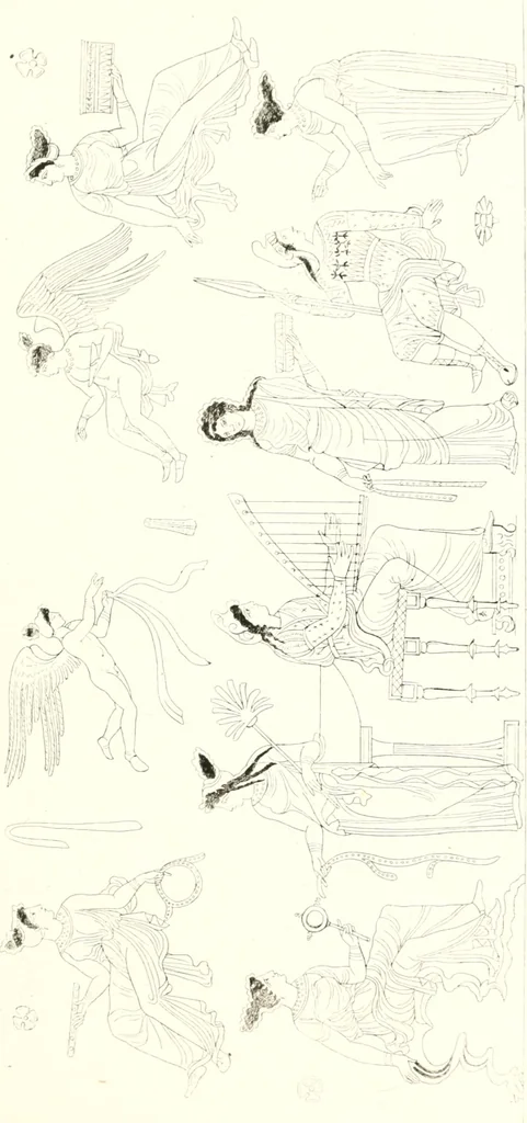 An illustration from Pitture di vasi fittili, esibite dal cav. F. Inghirami per servire di studio alla mitologia ed all storia degli antichi popoli, 1838, leaf 628