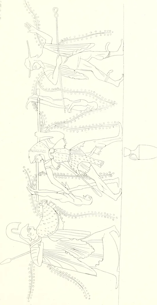 An illustration from Pitture di vasi fittili, esibite dal cav. F. Inghirami per servire di studio alla mitologia ed all storia degli antichi popoli, 1838, leaf 632