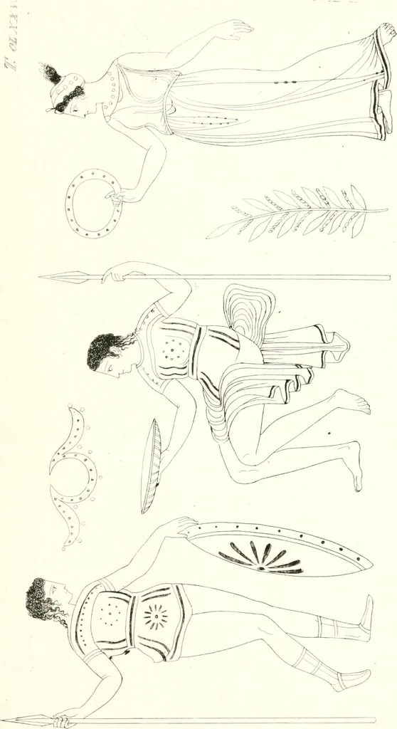 An illustration from Pitture di vasi fittili, esibite dal cav. F. Inghirami per servire di studio alla mitologia ed all storia degli antichi popoli, 1838, leaf 636