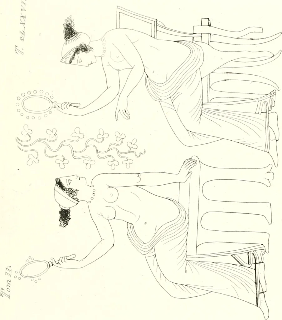 An illustration from Pitture di vasi fittili, esibite dal cav. F. Inghirami per servire di studio alla mitologia ed all storia degli antichi popoli, 1838, leaf 638