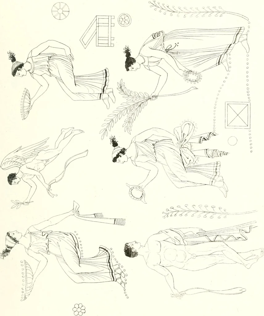 An illustration from Pitture di vasi fittili, esibite dal cav. F. Inghirami per servire di studio alla mitologia ed all storia degli antichi popoli, 1838, leaf 648