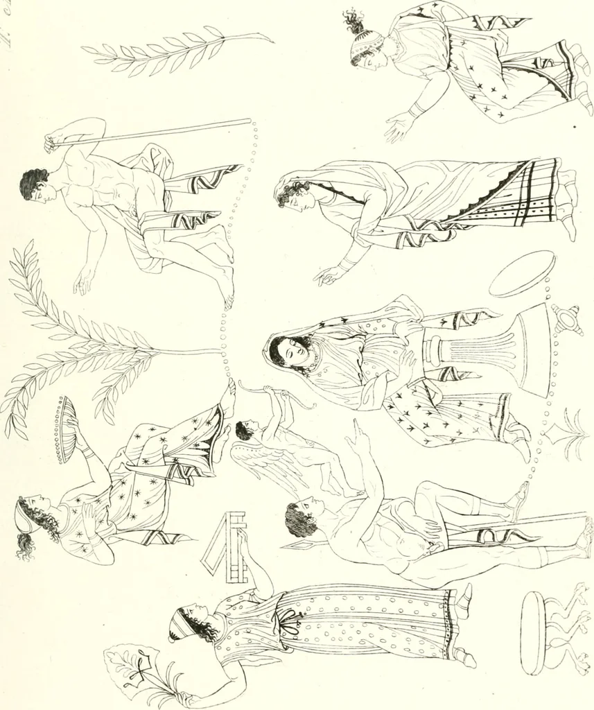An illustration from Pitture di vasi fittili, esibite dal cav. F. Inghirami per servire di studio alla mitologia ed all storia degli antichi popoli, 1838, leaf 650